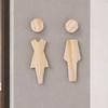 2pcs/se Antique WC Door Sign Plate Self-adhesive Men's And Women's Toilet Sign  Wall