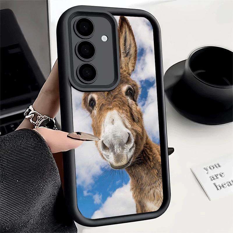 Phone Case for Samsung Galaxy S26 S25 Ultra S24 FE Funny Donkey Animal Shell S23 Plus S22 + S21 S20 5G Soft Silicone Funda