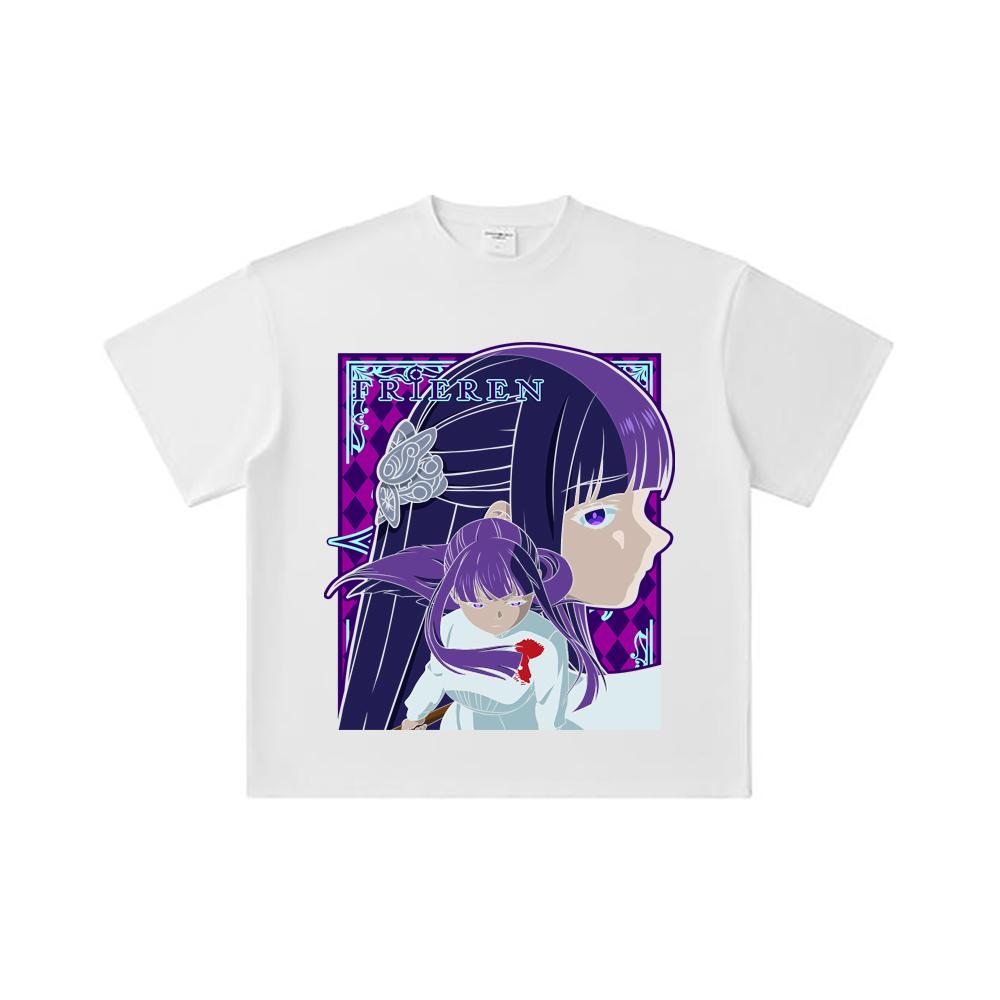 260 GSM Doppelgarn 32 Zähl Garn 100% Baumwolle Frieren V6 Fern Print Unisex Schweres Baumwoll T-Shirt