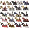 Skeleton Soldier Army King Knight Undead Horse Warrior Bricks Building Block Ringwraith Saddle Roman Soldiers Sword Waffen Toys