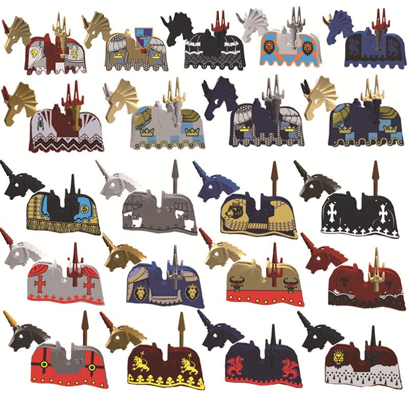 Skeleton Soldier Army King Knight Undead Horse Warrior Bricks Building Block Ringwraith Saddle Roman Soldiers Sword Waffen Toys