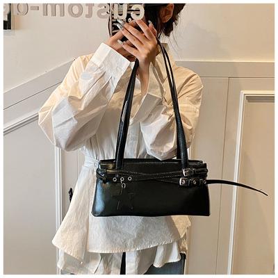2025 Spring New Niche Design Trend Belt Decoration Fashion Shoulder Armpit Bag Personalized Messenger Women's Bag