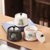 Creative Ashtray with Lid, Simple Home, Office, Chinese Style Ashtray Ceramic, High Aesthetic Value, Anti Ash, Windproof