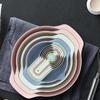 10Pcs Plastic Mixing Bowl Set Colorful Nesting Bowls Sifter Colander Colorful Kitchen Accessories for Baking and Mixing