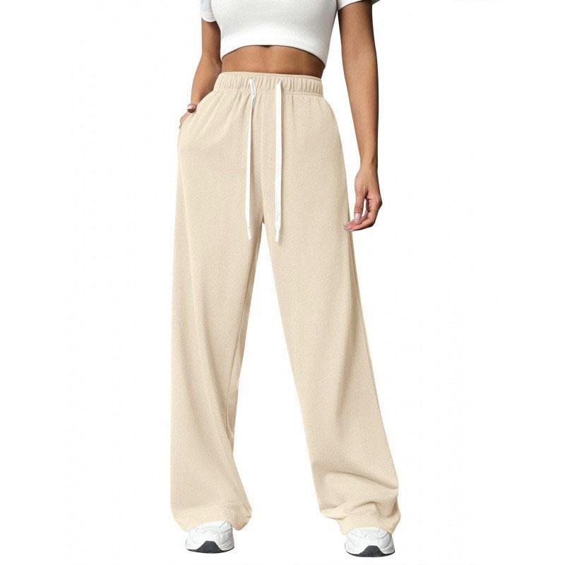 Woman Jogging Straight Sweatpants Street Style Wide Leg Pants Casual Solid Colors Versatile Loose Men's Pants
