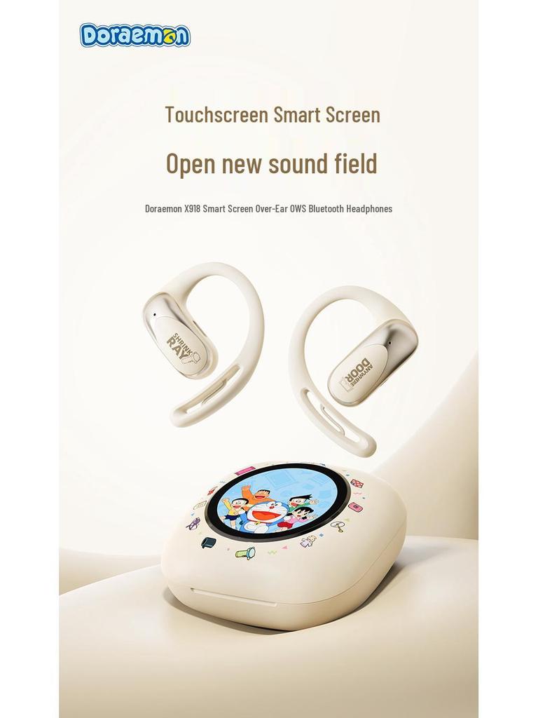 Crayon Shin-chan X918 Smart Touch Bluetooth Earphones with Noise Reduction & Color Screen