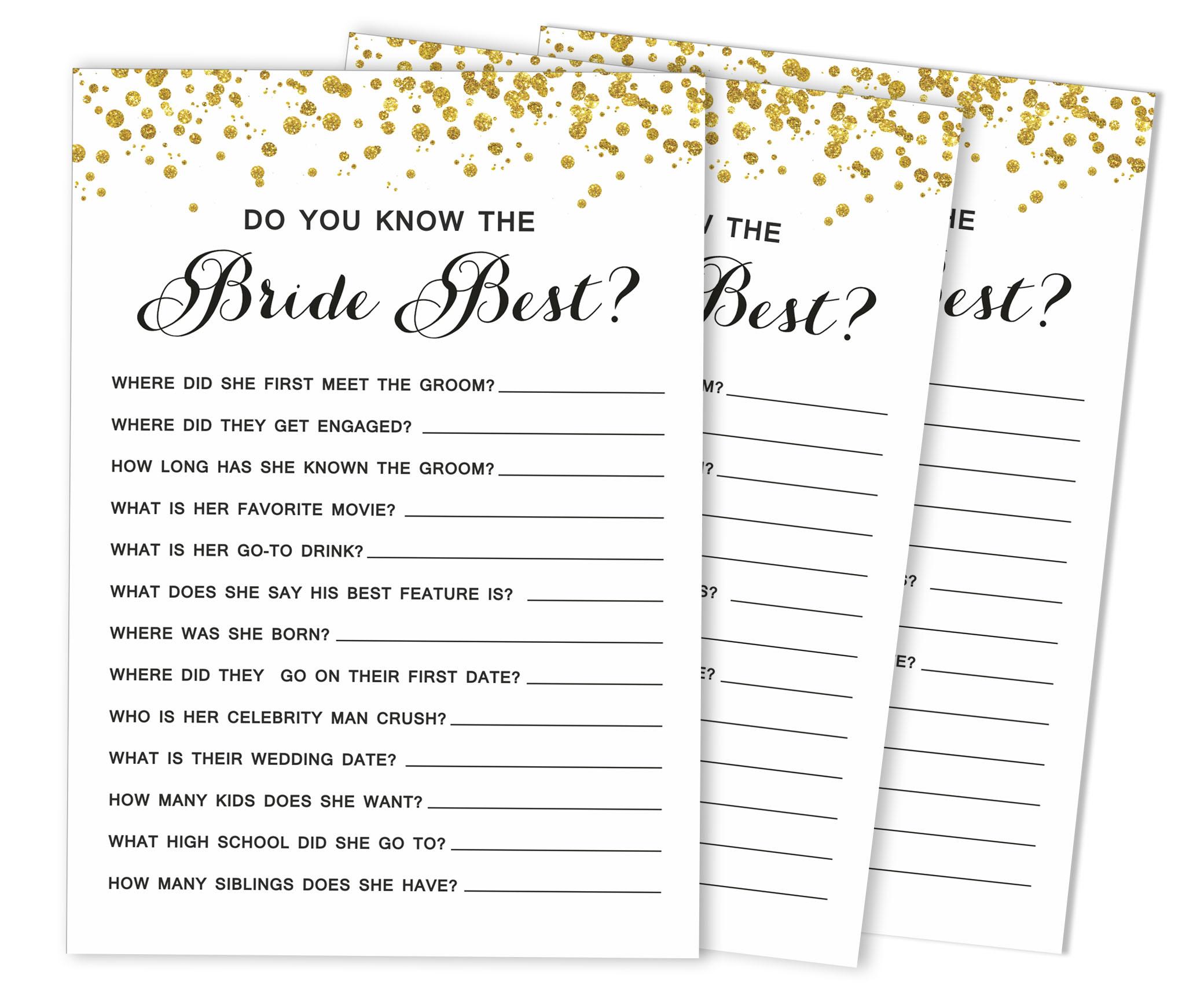 

Inkdotpot Весілля, весілля, дівич-вечір, об’ємний порожній квадрат, заповнення ідеями подарунків 50A золото 5 x 7 Inches білий