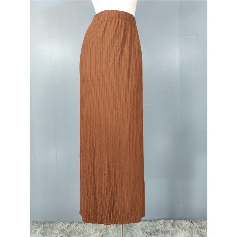 Foreign Trade Order 2025 Spring New High Waist Slimming Print A Word Dark Lines Sheath Slimming Skirt Plus Size