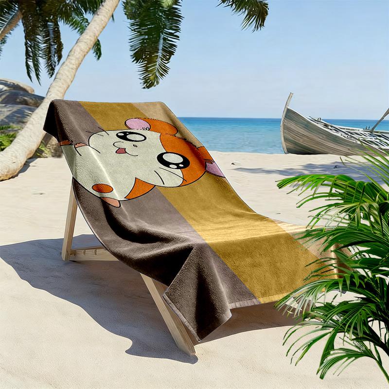 Hamtaro2 Print Beach Towel, Large Soft Quick Dry Towel for Beach Camping Swimming