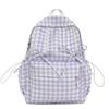 Schoolbag Mori small fresh plaid schoolbag large capacity cute soft cute bow student backpack light travel backpack