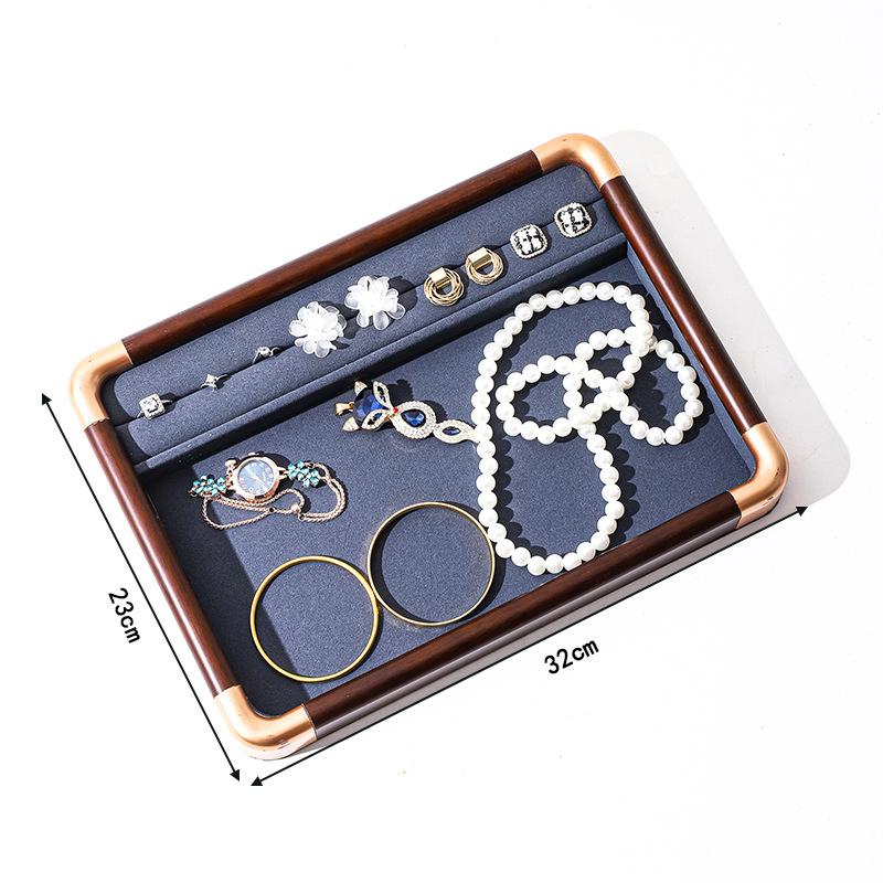 Spot Walnut Jewelry Display Tray Retro Jewelry Display Tray Jewelry Bracelet Necklace Counter Display Props