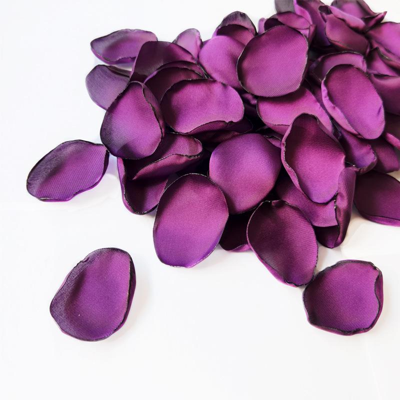 300-Pack Burnt Edge Silk Rose Petals for Wedding Decoration, Multi-Color Options
