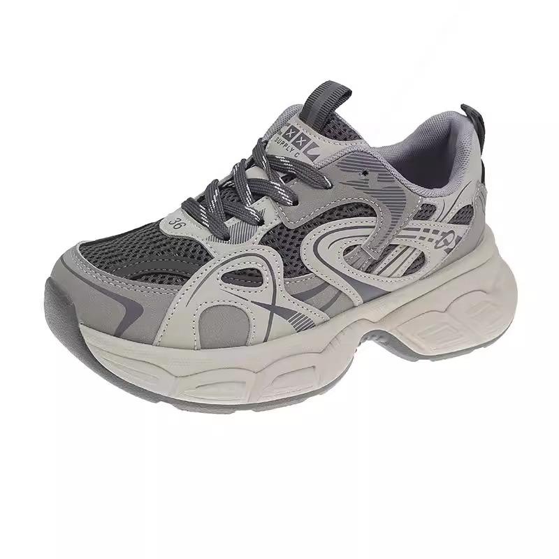Breathable Daddy Shoes Women's Platform 2025 Spring New Lightweight Comfortable Fashion Versatile Explosive Casual Sneakers Women
