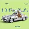 Model Samochodu Sportowego BENZ 300SL w Skali 1/24, Pokryty Stopem, z Realistycznymi Efektami Dźwiękowymi, Zabawki Kolekcjonerskie dla Dzieci i Dorosłych