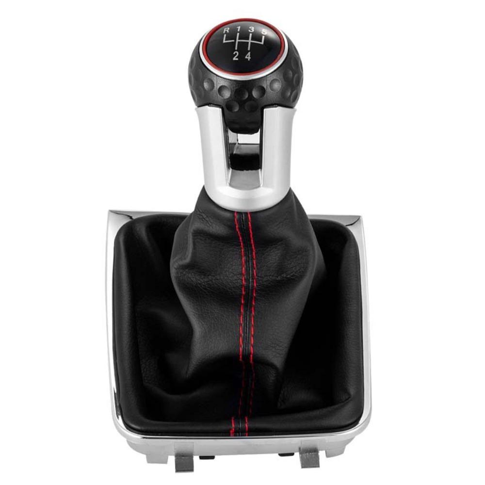 5 6 Speed PU Leather Gear Shift Knob For VW Golf 7 A7 MK7 GTI GTD Level Shift Car 2013-2018