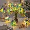 Holiday LED Fairy Lights 2M 3M Battery Operated Optical Fiber Flower Garland Xmas Wedding Party Home Decor Artificial String