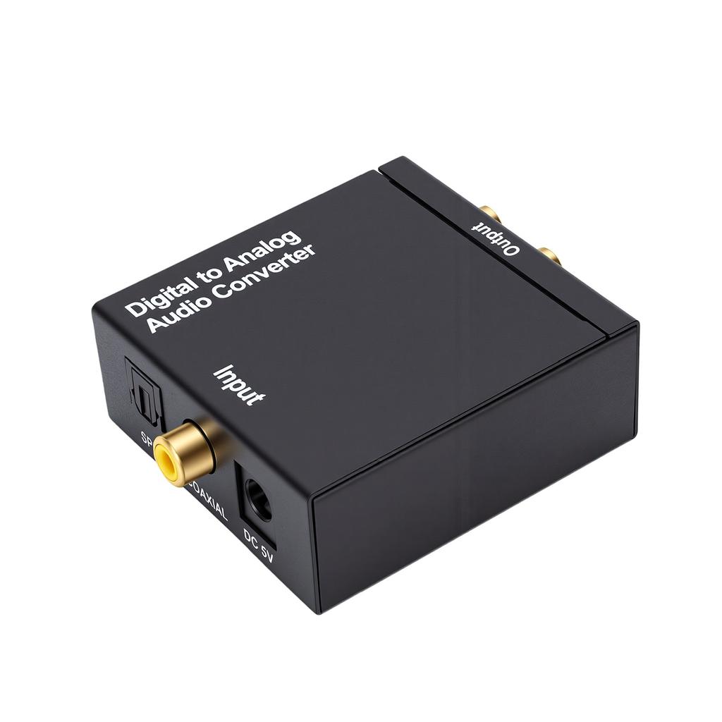 192KHz Digital To Analog Sound Converter Optical To Analog L R 3.5mm Converter for TV Home Theater Sound Systems