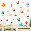 Solar System Wall Stickers Removable Planets for Kids Room Nursery Educational Space Themed Decor