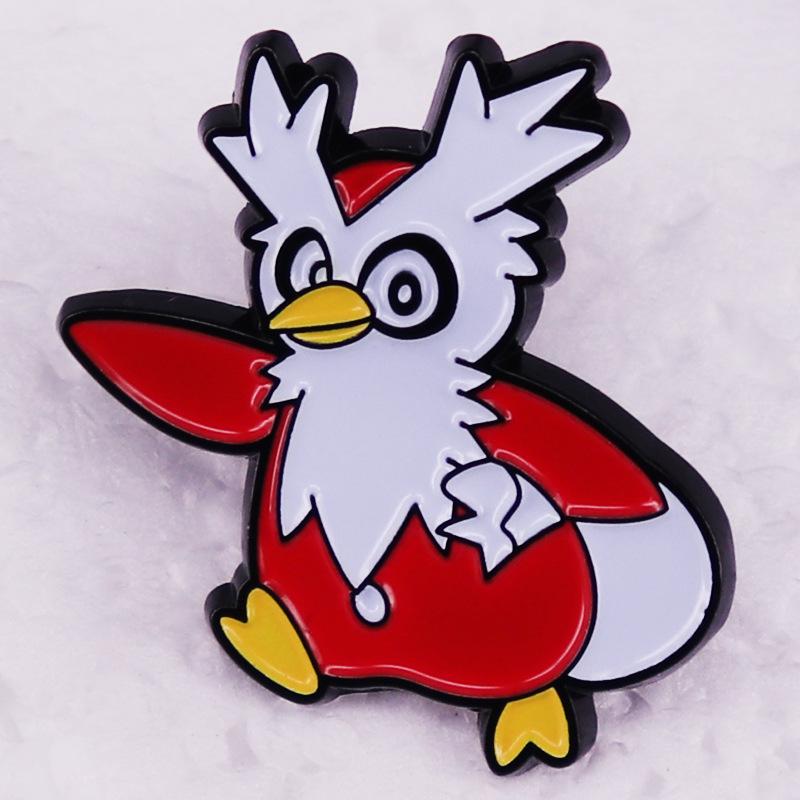 Delibird Badge: Pokémon Sword & Shield Anime Character Brooch