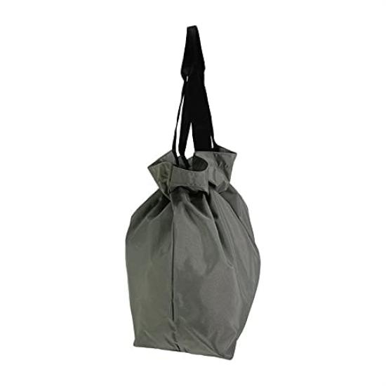 Drawstring Eco Bag Capacity Eco Stylish Foldable Eco Rain Lightweight [Yubi] [Large Bag, Sub-Bag, Bag, Cover] Women's (Gray)