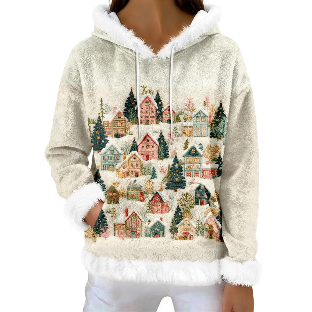 Felpe con cappuccio da donna oversize invernali felpate carine pullover alla moda abbigliamento autunno inverno