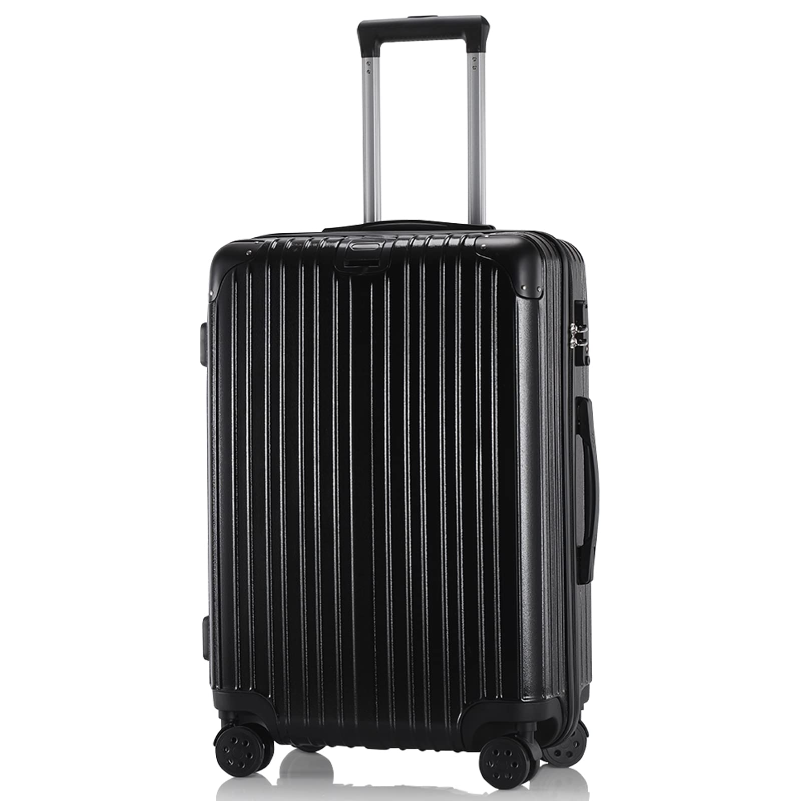 

Чемодан, чехол для переноски, сумка-молния, сверхлегкая, ударопрочная, популярная, вращающаяся на 360 градусов, бесшумная, с двойными роликами, оснащенная системой TSA Roke чёрный