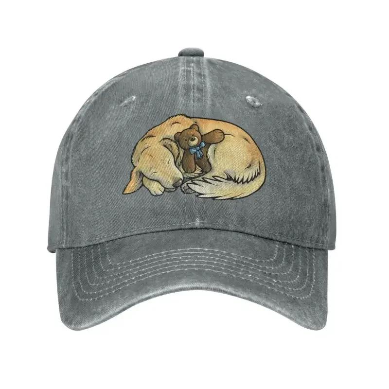 Punk Unisex Cotton Sleeping Golden Retriever Baseball Cap Adult Animal Dog Bear Adjustable Dad Hat Women Men Hip Hop