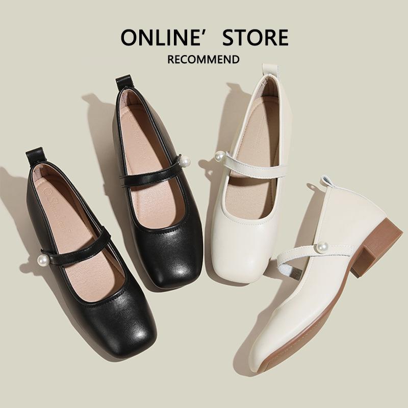 

Grandma shoes soft sole spring and autumn new light mouth thick heel small inner height increase 5CM single shoes small size 3233 39