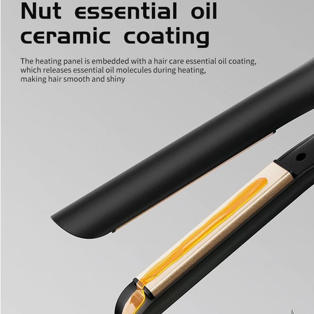4-Temperature Hair Straightener & Flat Iron - Mini Portable Ceramic Styler for Straight, Curly & Wavy Hair, Frizz Control