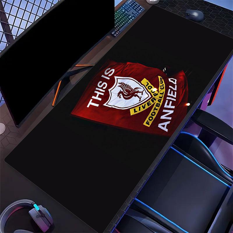 Liverpool Flag Mouse Pad, Large Gaming Desk Mat, Non-slip XXL Mousepad for Laptop & Tablet, Mini PC Playmat with Stitched Edges