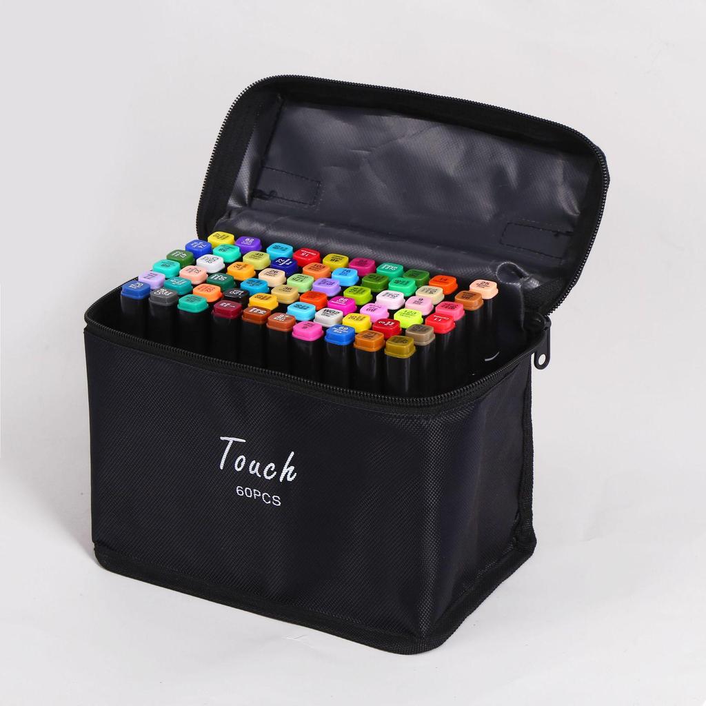 48-Color Touch Double-Ended Alcohol-Based Marker Set for Kids