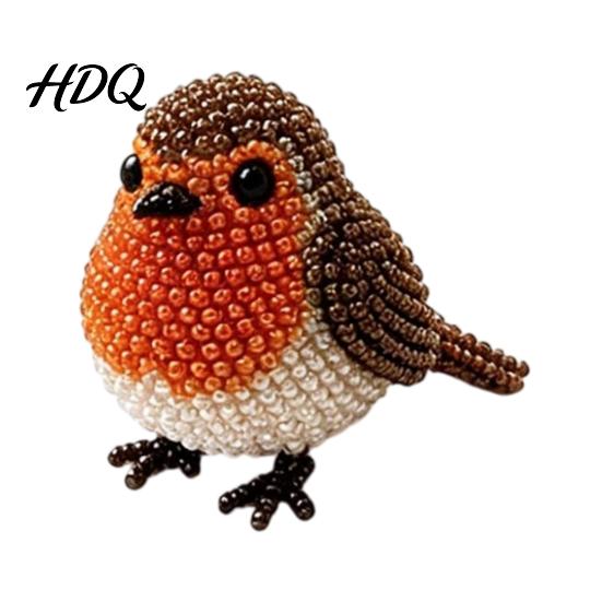 Easy Bead Crafting Kit DIY Bird Beading Kit, 3D Animal Craft E