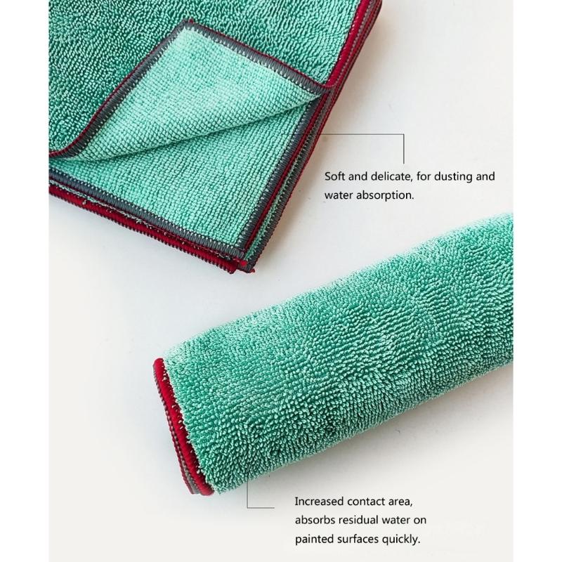 Heavy Duty 500GSM Microfiber Cleaning Cloth Towel 40x40CM Super Absorbent Car Detailing Towel Non Scratch Safe Quick Dry