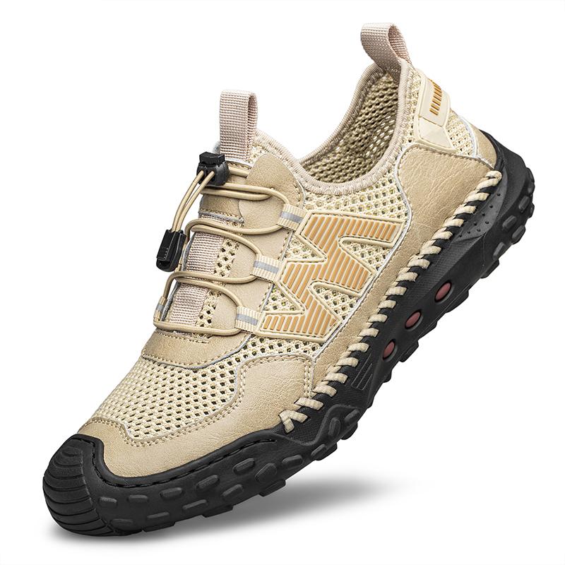 

Модне літнє сіре сітчасте повсякденне взуття для чоловіків, брендові кросівки для дорослих, взуття для бігу та піших прогулянок на відкритому повітрі, зручне чоловіче взуття на м якій підошві 46 бежевий