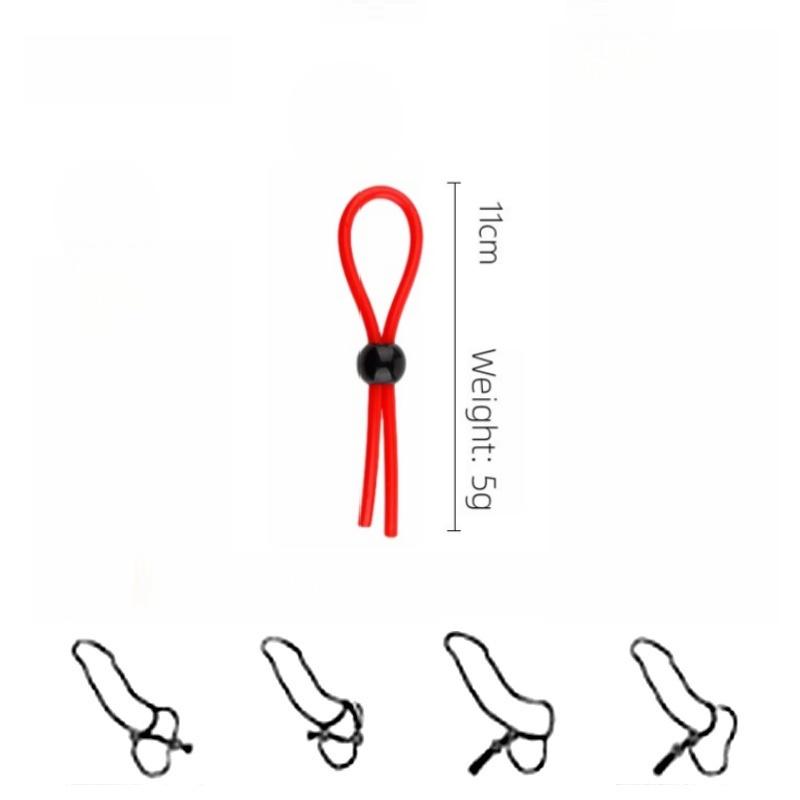 Regulowany pierścień na penisa liny dla dorosłych mężczyzn silikonowy wytrysk opóźnienie Cock moszny pierścień męski trwały pierścień na penisa Sex zabawki