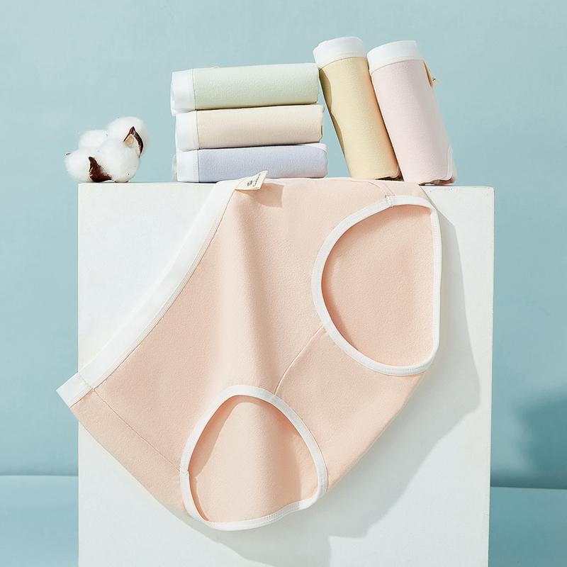 LANGSHA Bavlna Dámské Kalhotky Prodyšné Spodní Prádlo Dívčí Kalhotky Dámské Kalhotky Velikost M-XXL 6ks