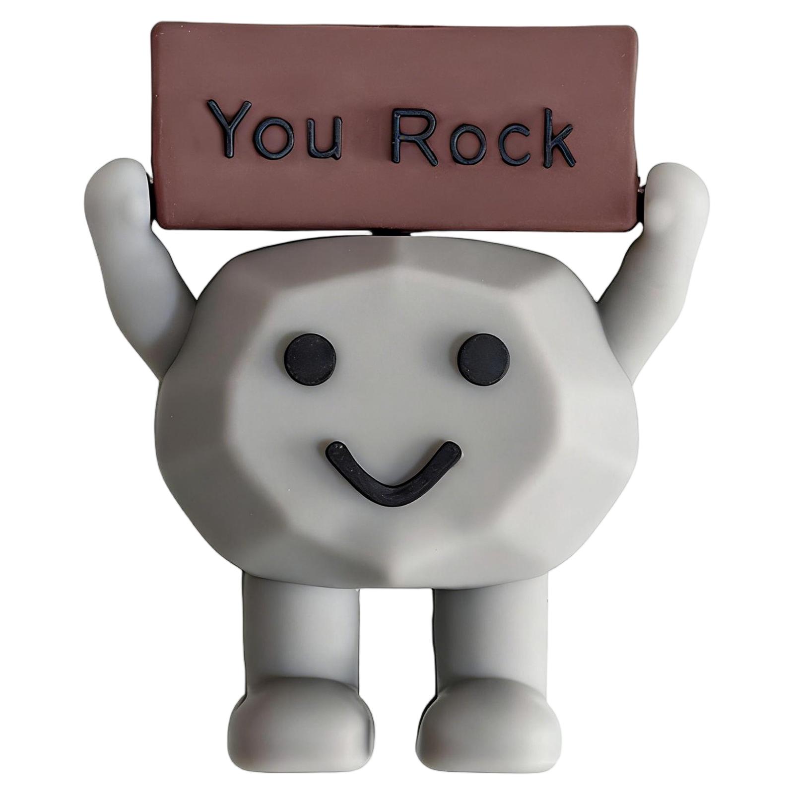 

Creative Desk Ornament You Rock Motivational Sculpture Positive Message Desktop Decoration Encouragement Gift for Birthday Office Home Display коричневый