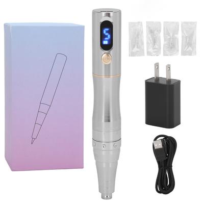 Microblading Stift Einstellbare Nadel Länge Kabellose Aufladen Augenbrauen Lip Tattoo Stift mit 4 stücke