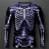 2026 New Autumn/Winter Men's 3D Full Body Skeleton Printed Long Sleeve Gothic Skeleton Pattern Round Neck Halloween Horror Punk
