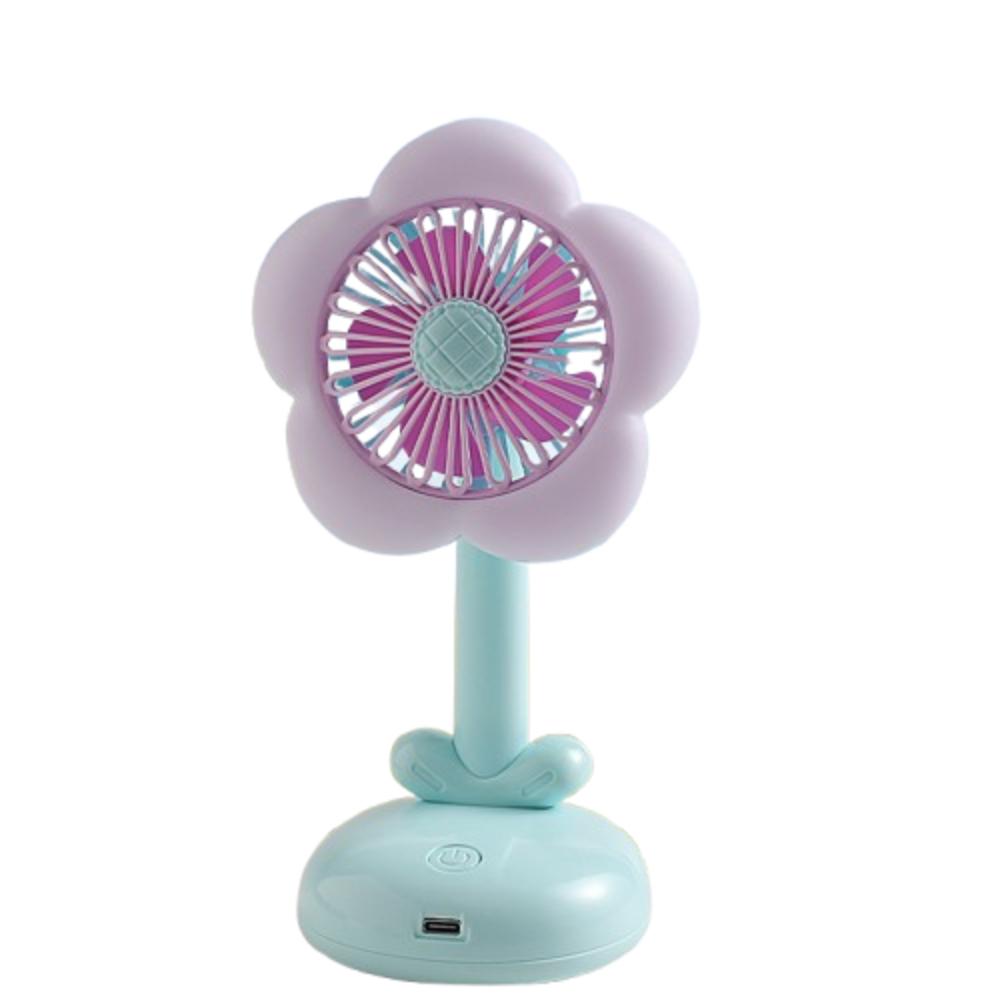

Low Noise Flower Desktop Fan Portable Cooling Fan Small Electric Fan For Travel Home Outdoor синій