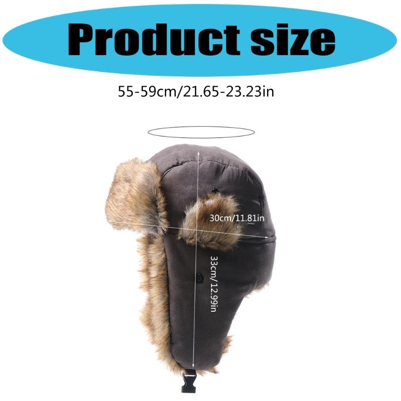 Thermal Winter Hat With Detachable Goggles For Skiing Riding And Outdoor Activity Vintage Style Ear Protection Cold Weather