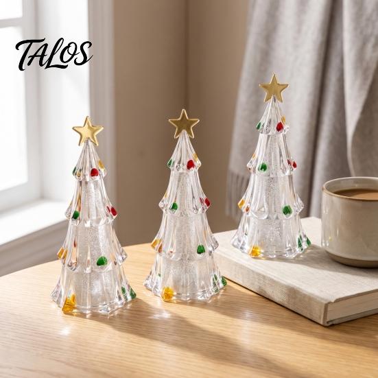 Indoor Decorative Lighting Lighted Christmas Tree Ornaments, Mini Xmas Night Light, Battery Operated Gift for Relatives And Friends Table Lamp,