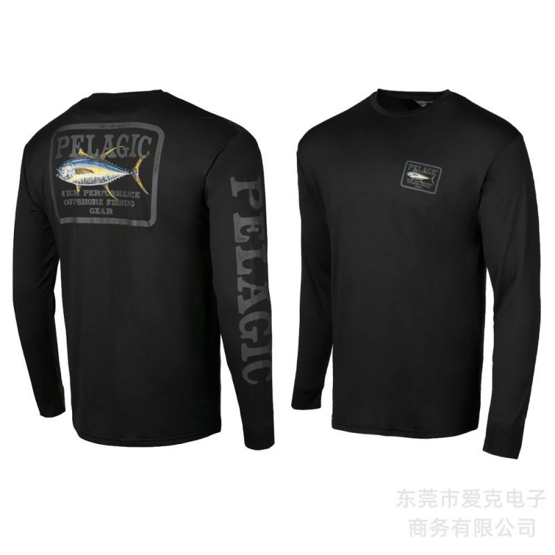 Camicia da pesca da uomo ad asciugatura rapida con protezione UV UPF 50 a maniche lunghe, traspirante, per sport all'aperto, ciclismo