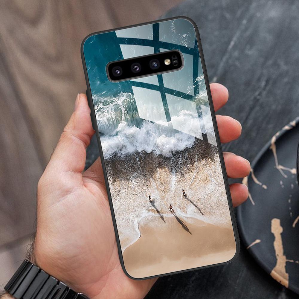 For Samsung Galaxy S10 S 10 Plus S10E Case Shockproof Tempered Glass Case Hard Back Cover Funda For Samsung S10 Case S 10 Bumper