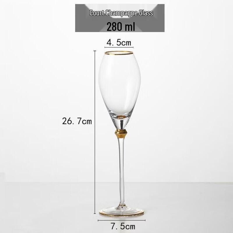 Shangqi Gold Rim Champagne Glass