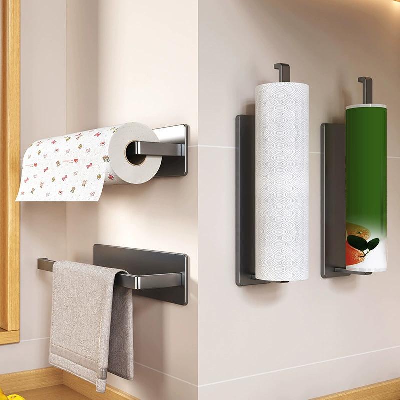 Kitchen Paper Holder, Wall-Mounted Refrigerator Magnetic Paper Towel Holder, Side Cabinet For Storing Items, Non-Drilling Fresh