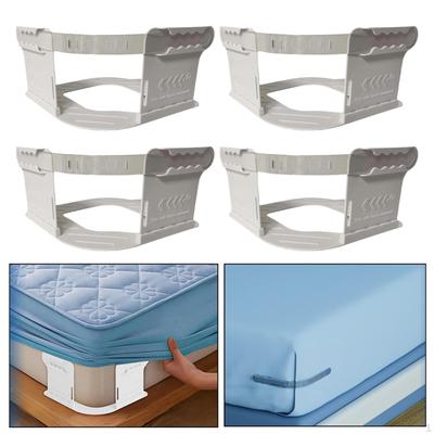 4 Pièces Attaches de Drap de Lit Attaches de Matelas pour Coin Installation Facile Antidérapant