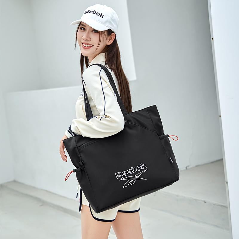 New Reebok Fabric Shoulder Bag Unisex Khaki/Black RB250106M
