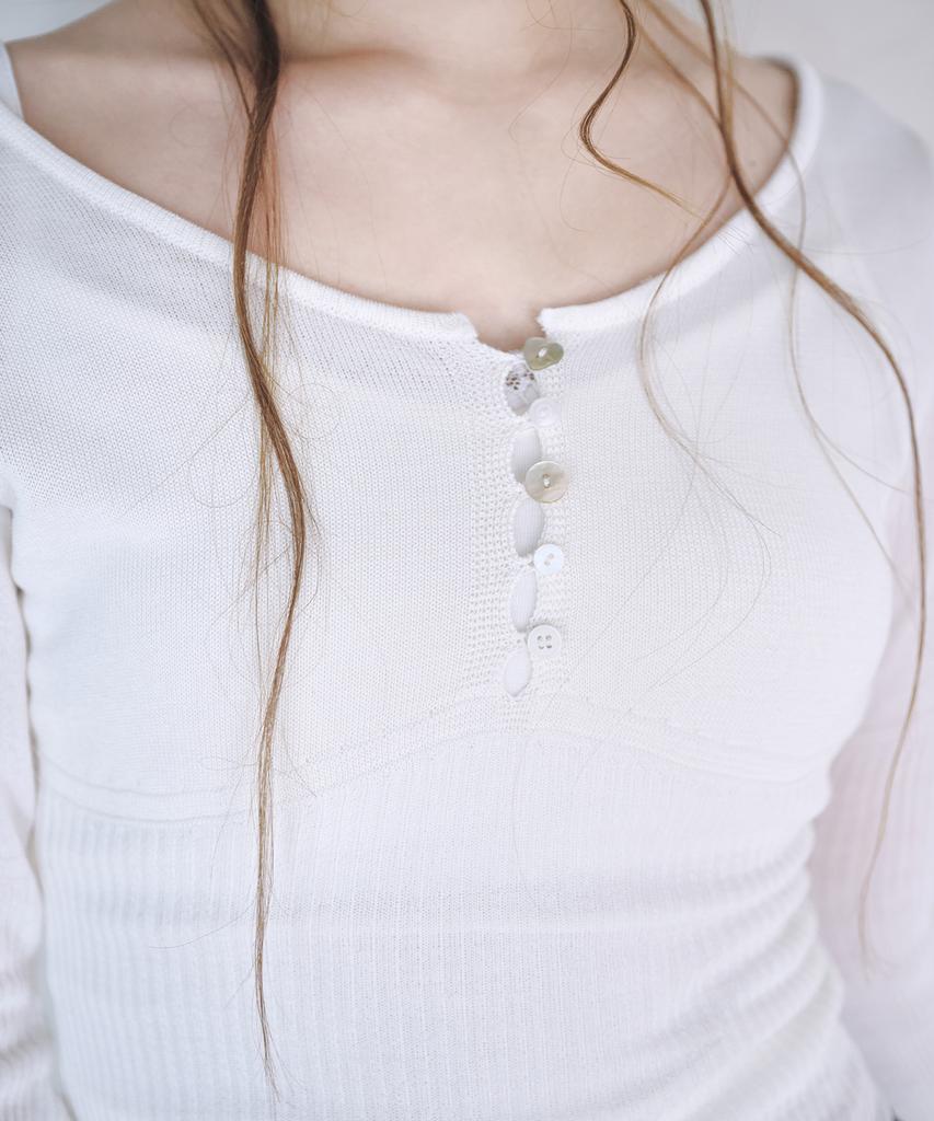 Leijeumiya Amelie Knit Top [Ivory]