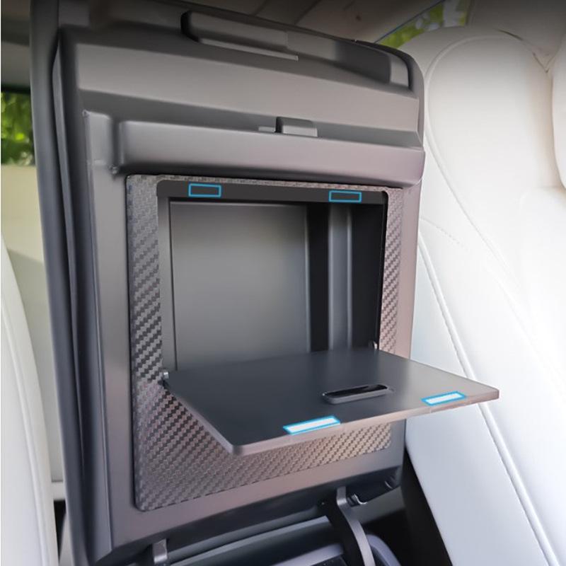 Tesla Model 3/Y Carbon Fiber Armrest Storage Box - Black Accessory